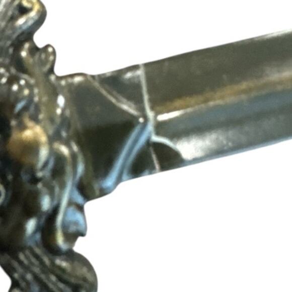 Polyresin Pixiu Dragon with Sword on Wood Stand in Box - Picture 10 of 10